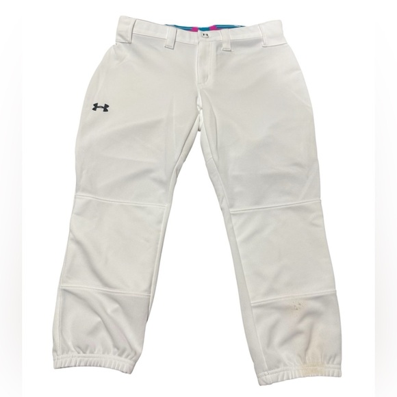 Under Armour Pants Softball Women's XS White Heat Gear Short Knickers - Picture 9 of 9